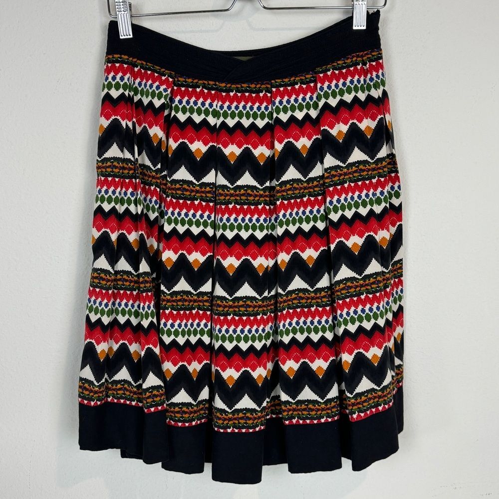 Anthropologie Fei A-line Pleated Printed Skirt 4